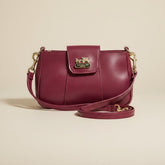 Chic Burgundy Coach Crossbody Bag