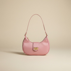 Elegant Pink Leather Handbag