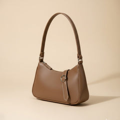Elegant Tan Handbag with Stylish Ring