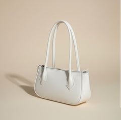 Chic White Leather Handbag