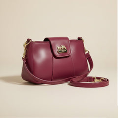 Chic Burgundy Coach Crossbody Bag