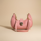 Soft Pink Chain-Detail Handbag