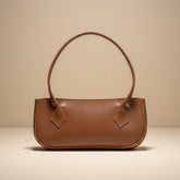 Classic Brown Leather Handbag with Sleek Design