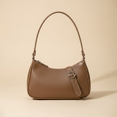 Elegant Tan Handbag with Stylish Ring