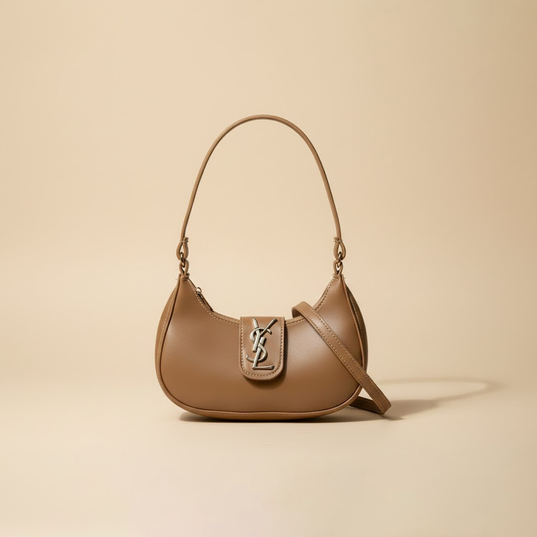 Sleek YSL Light Brown Handbag