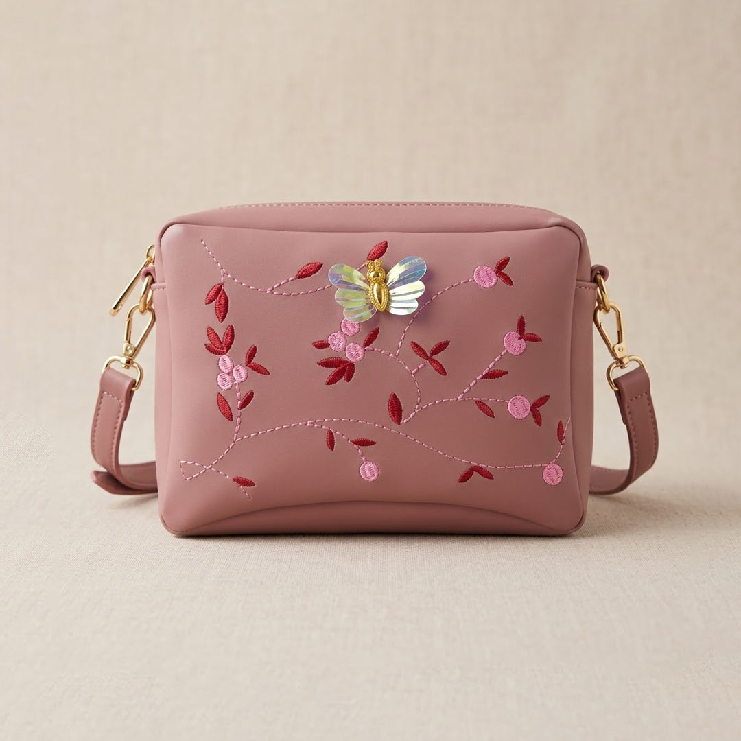 Elegant Embroidered Crossbody Bag