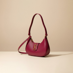 Chic Luxury: YSL Burgundy Shoulder Bag