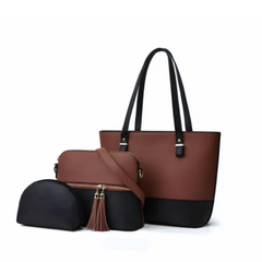 BELLA Brown 3PC Handbag