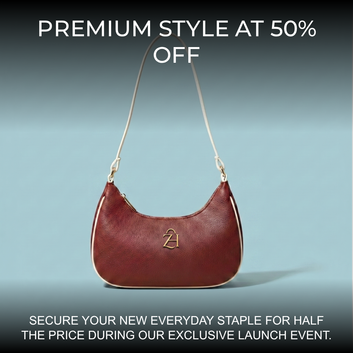 ZH Classic Maroon & White Textured Shoulder Bag